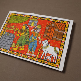 Handpainted Cheriyal Scroll Painting by Dhanalakota Sai Kiran (10 x 15 in) 03