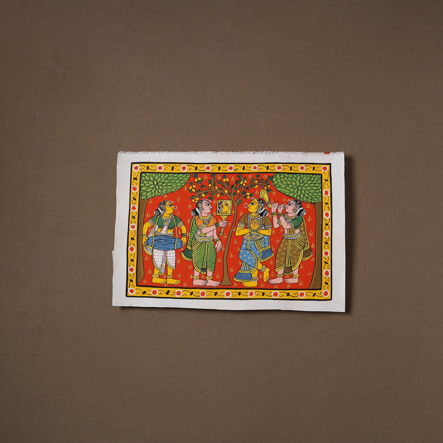 Handpainted Cheriyal Scroll Painting by Dhanalakota Sai Kiran (10 x 15 in) 04