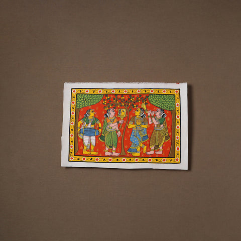 Handpainted Cheriyal Scroll Painting by Dhanalakota Sai Kiran (10 x 15 in) 04