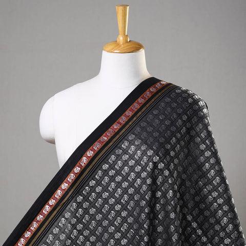 Black - Traditional Khun Weave Cotton Fabric 07