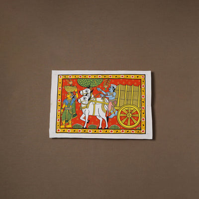 Handpainted Cheriyal Scroll Painting by Dhanalakota Sai Kiran (10 x 15 in) 05