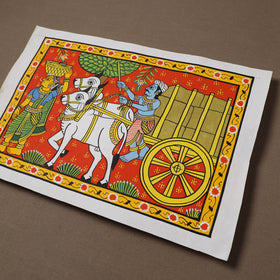Handpainted Cheriyal Scroll Painting by Dhanalakota Sai Kiran (10 x 15 in) 05