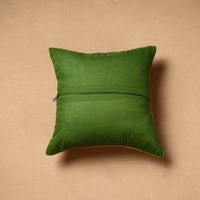 Green - Block Print Cotton Sanganeri Cushion Cover (16 x 16 in) 81