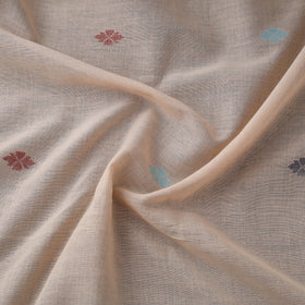Peach - Phulia Jamdani Buti Pure Handloom Cotton Fabric (Count 84/92) 21