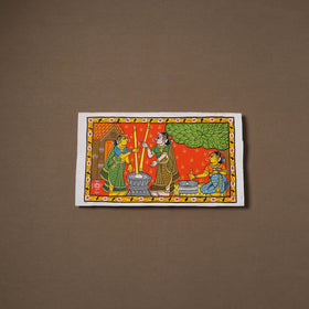 Handpainted Cheriyal Scroll Painting by Dhanalakota Sai Kiran (8 x 14 in) 10
