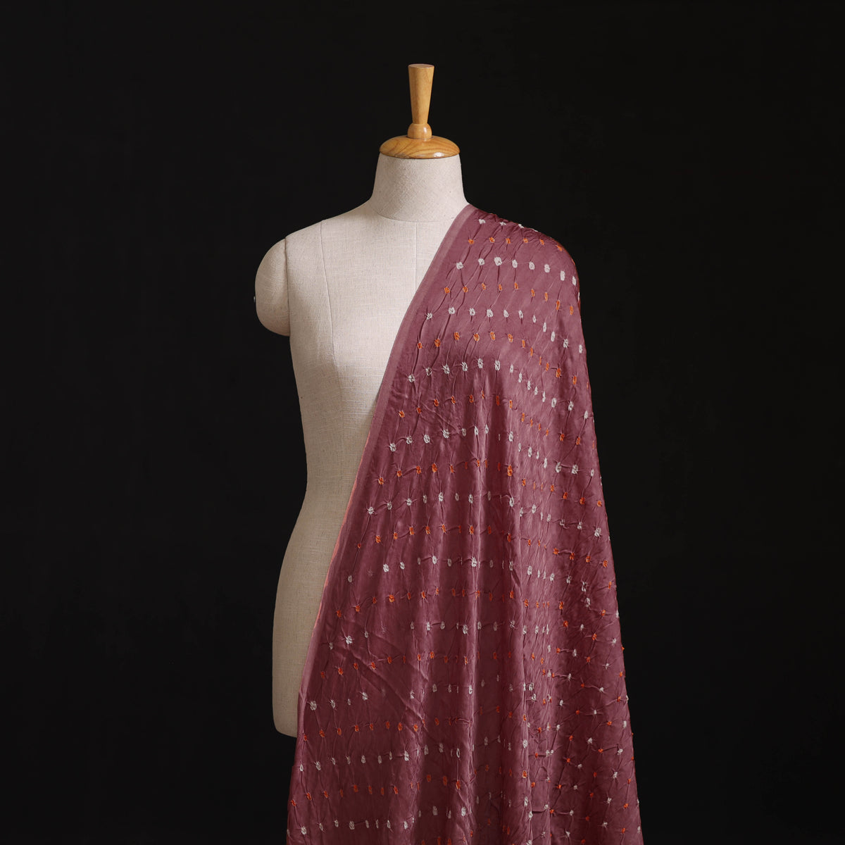 Kutch Bandhani Tie-Dye Modal Silk Fabric 06