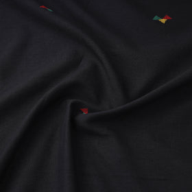 Black - Phulia Jamdani Buti Pure Handloom Cotton Fabric (Count 84/92) 14