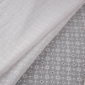 Floral Embroidered Cotton Hakoba Fabric 02