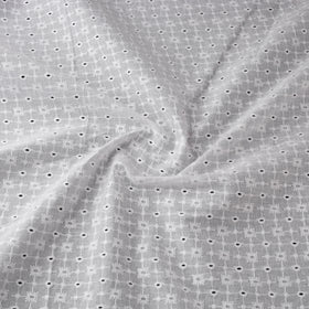 Floral Embroidered Cotton Hakoba Fabric 02