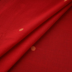 Red - Phulia Jamdani Buti Pure Handloom Cotton Fabric (Count 84/92) 11