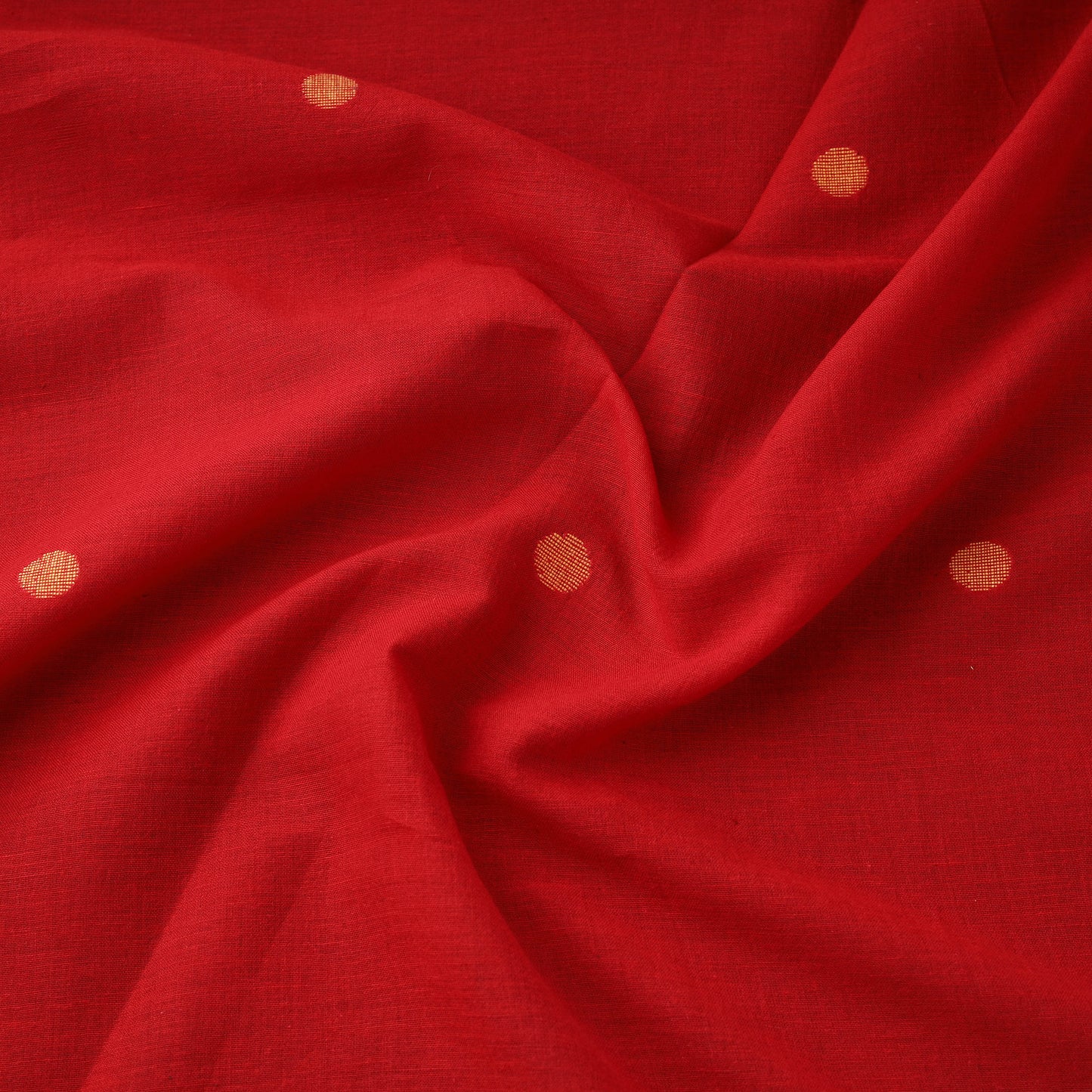 Red - Phulia Jamdani Buti Pure Handloom Cotton Fabric (Count 84/92) 11