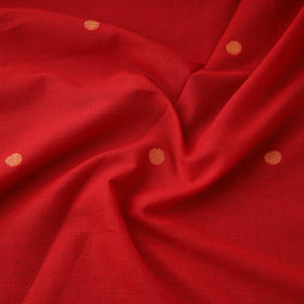 Red - Phulia Jamdani Buti Pure Handloom Cotton Fabric (Count 84/92) 11