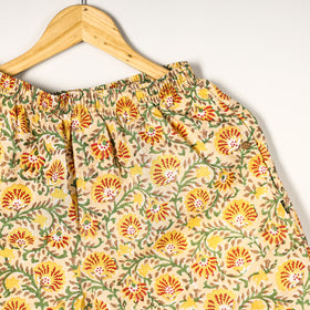  Sanganeri Block Printed Cotton Unisex Boxer/Shorts 
