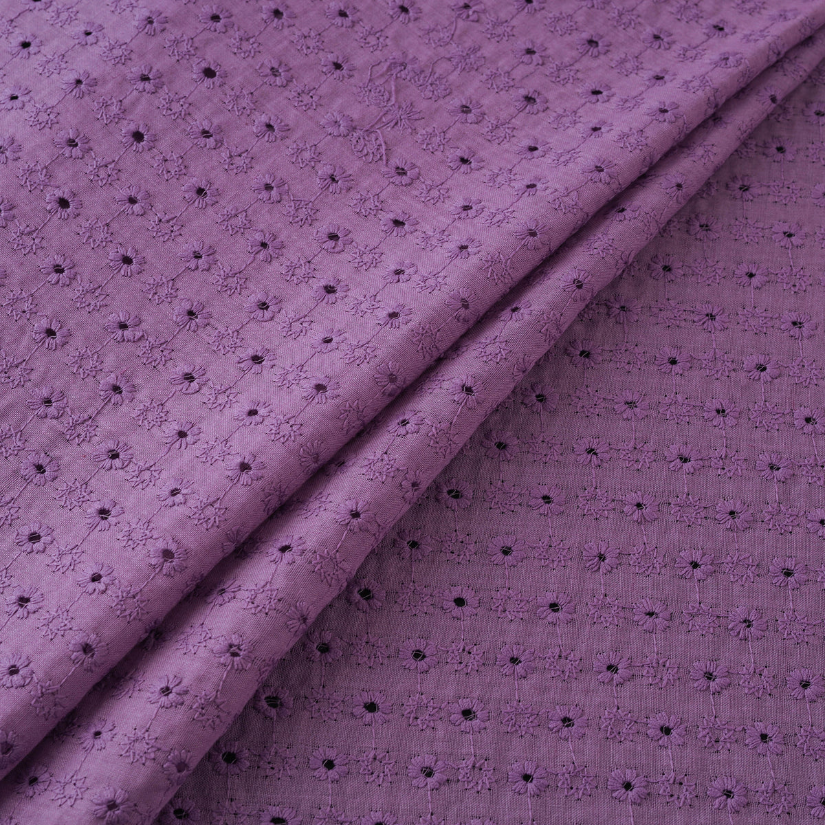 Floral Embroidered Cotton Hakoba Fabric 04