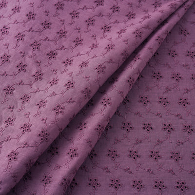 Floral Embroidered Cotton Hakoba Fabric 05
