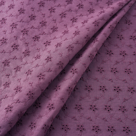 Floral Embroidered Cotton Hakoba Fabric 05