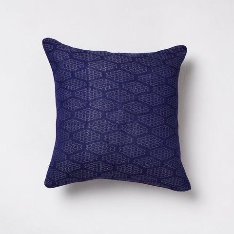 Blue Sambalpuri Ikat Cotton Cushion Cover