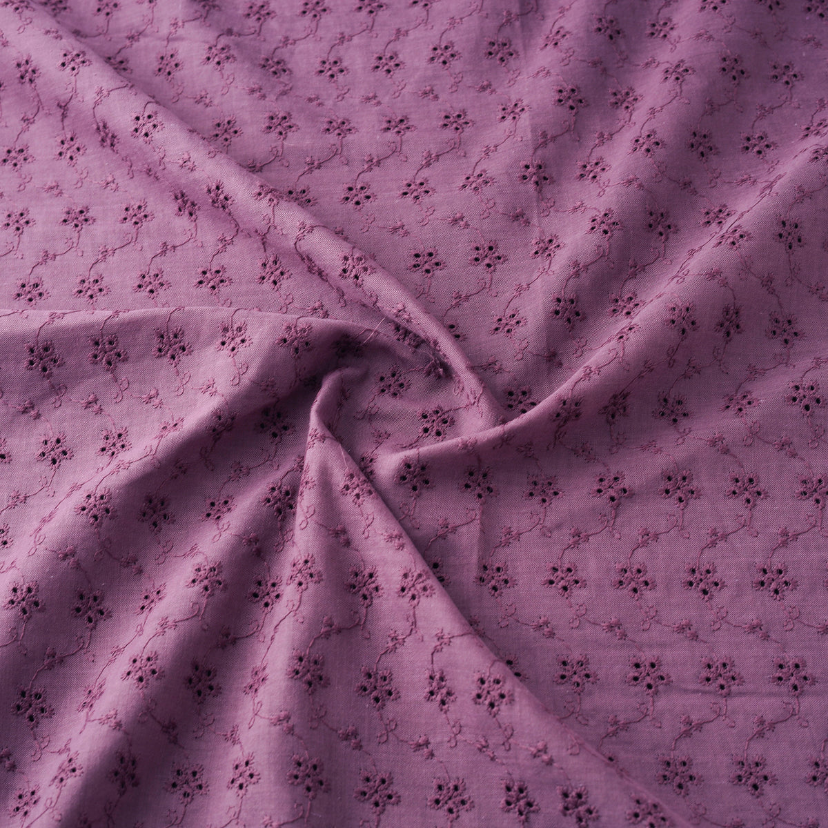 Floral Embroidered Cotton Hakoba Fabric 05