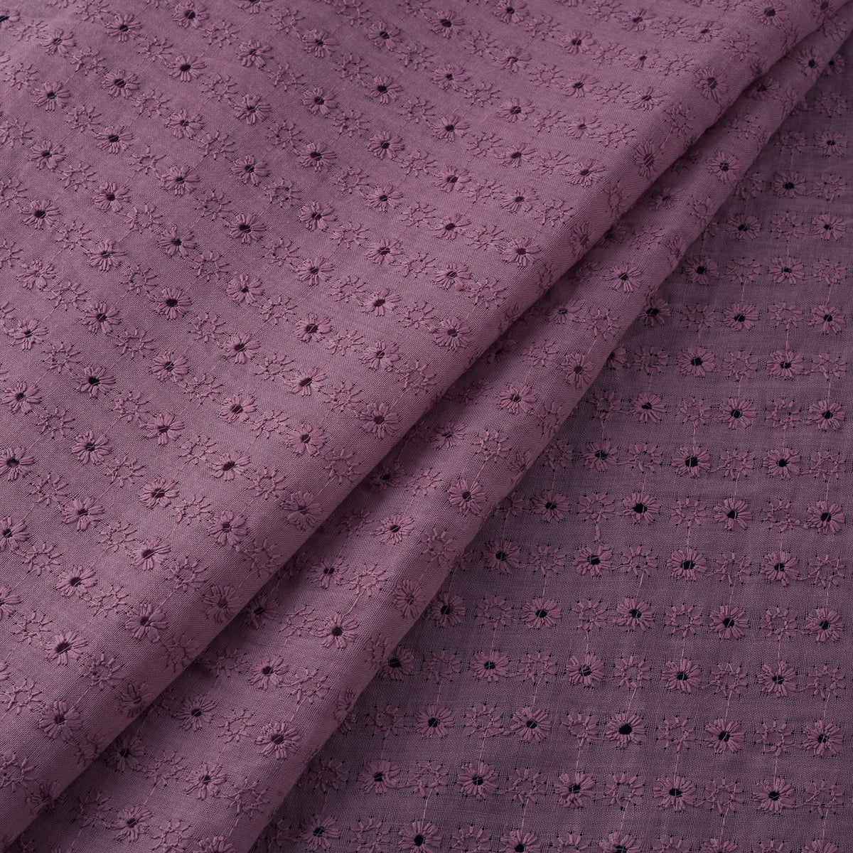 Floral Embroidered Cotton Hakoba Fabric 08