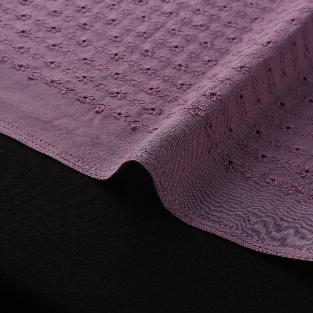 Floral Embroidered Cotton Hakoba Fabric 08