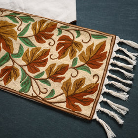 Original Kashmiri Chain Stitch Crewel Hand Embroidery Dining Table Runner (6 x 1 Feet) 31