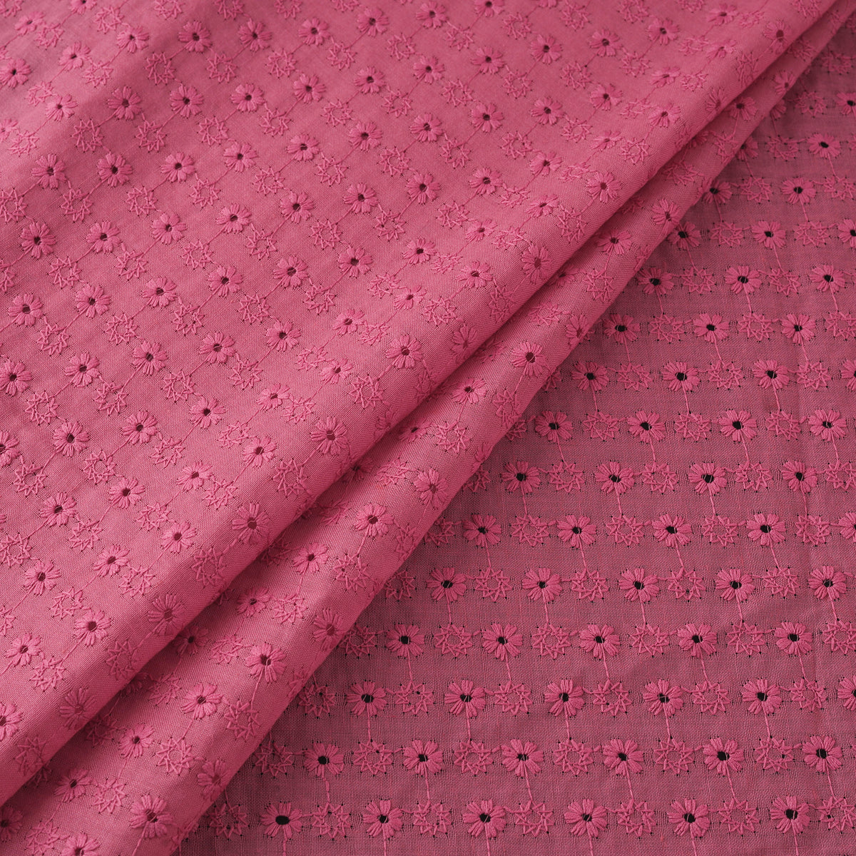 Floral Embroidered Cotton Hakoba Fabric 09