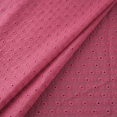 Floral Embroidered Cotton Hakoba Fabric 09