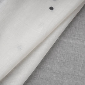 White - Phulia Jamdani Buti Pure Handloom Cotton Fabric (Count 92/40) 03