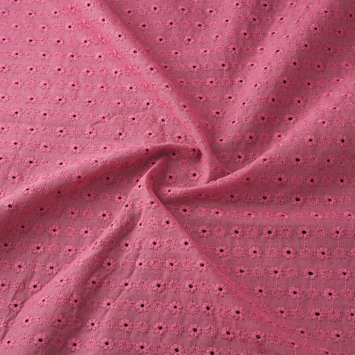 Floral Embroidered Cotton Hakoba Fabric 09