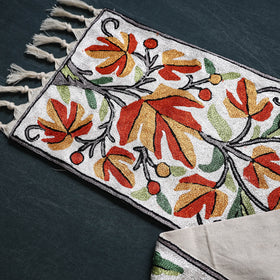Original Kashmiri Chain Stitch Crewel Hand Embroidery Dining Table Runner (6 x 1 Feet) 32