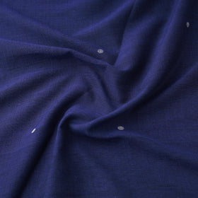 Blue - Phulia Jamdani Buti Pure Handloom Cotton Fabric (Count 92/40) 02