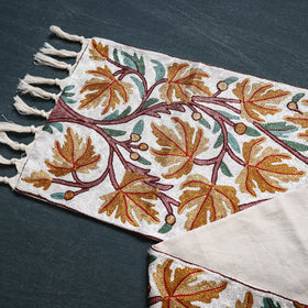 Original Kashmiri Chain Stitch Crewel Hand Embroidery Dining Table Runner (6 x 1 Feet) 33