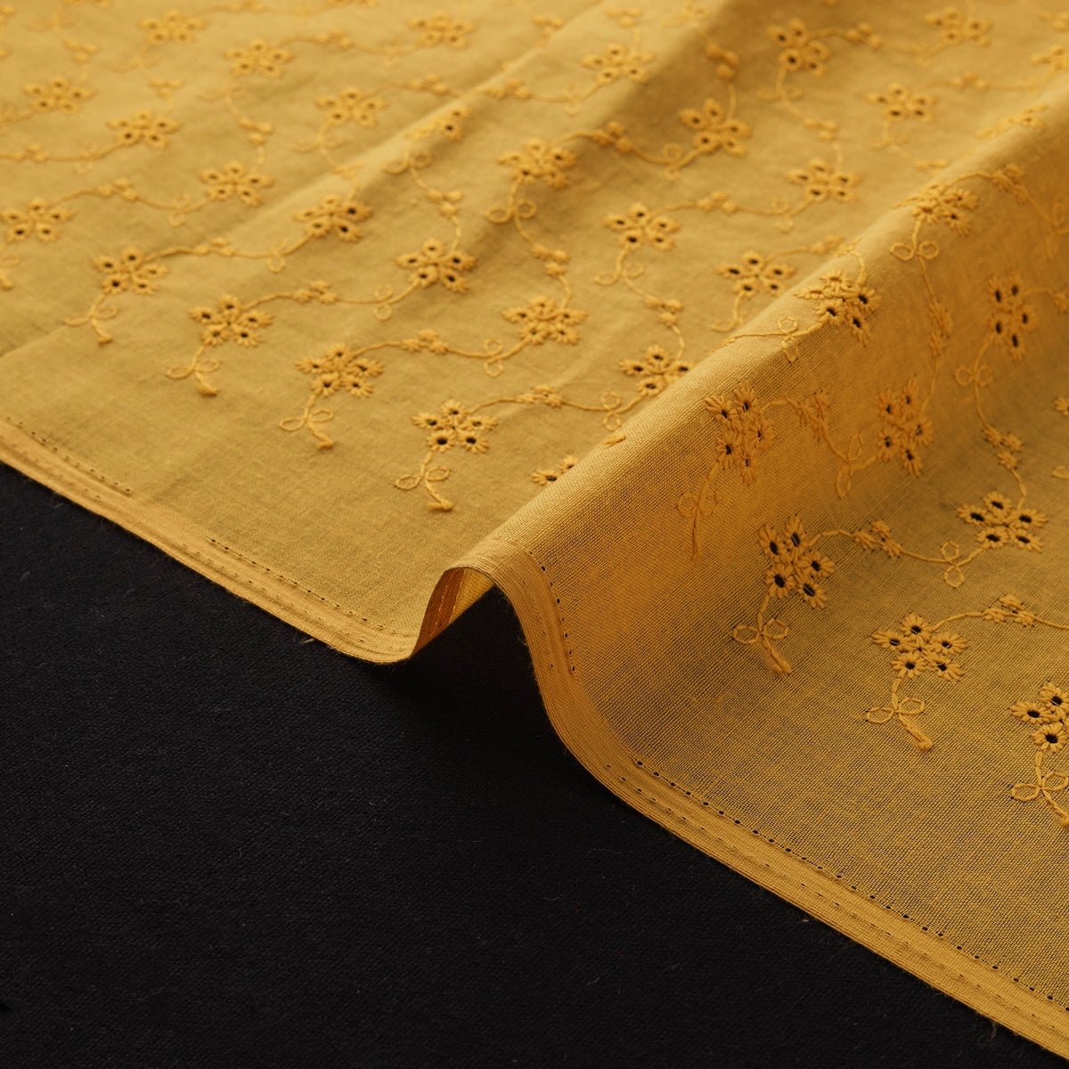 Floral Embroidered Cotton Hakoba Fabric 10
