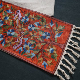 Original Kashmiri Chain Stitch Crewel Hand Embroidery Dining Table Runner (6 x 1 Feet) 34