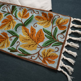 Original Kashmiri Chain Stitch Crewel Hand Embroidery Dining Table Runner (5 x 1 Feet) 35