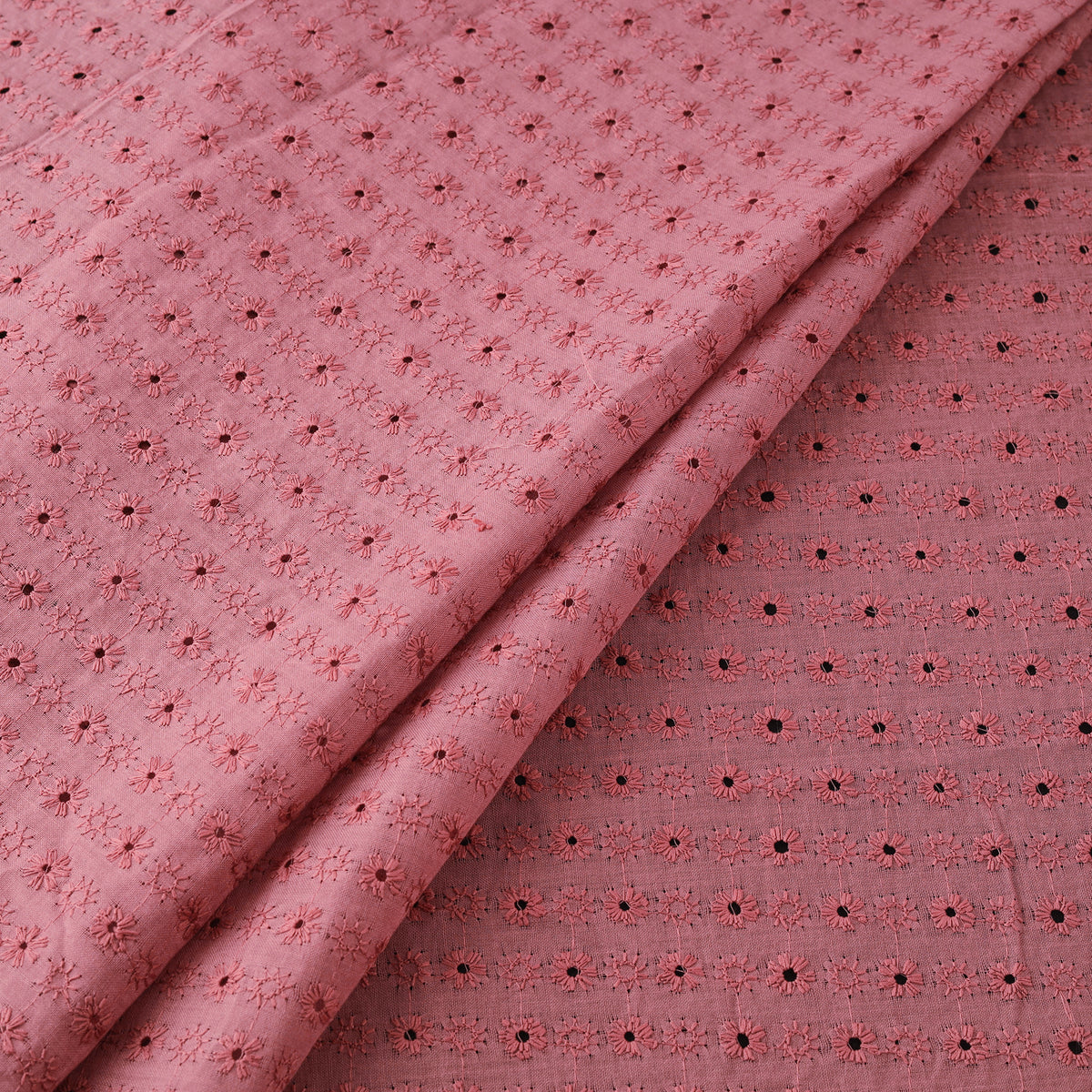 Floral Embroidered Cotton Hakoba Fabric 14