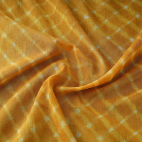 Yellow - Leheriya Tie-Dye Mothra Mul Cotton Fabric 02