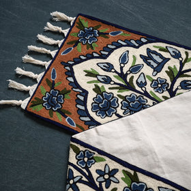 Original Kashmiri Chain Stitch Crewel Hand Embroidery Dining Table Runner (5 x 1 Feet) 36