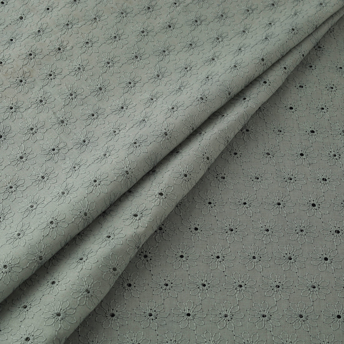 Floral Embroidered Cotton Hakoba Fabric 15