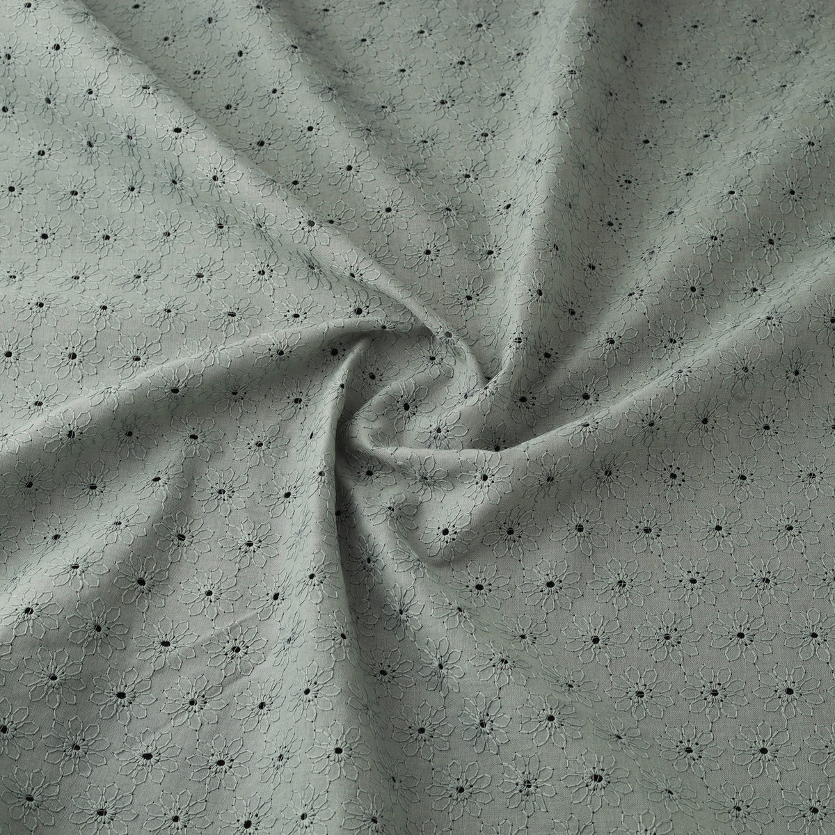 Floral Embroidered Cotton Hakoba Fabric 15
