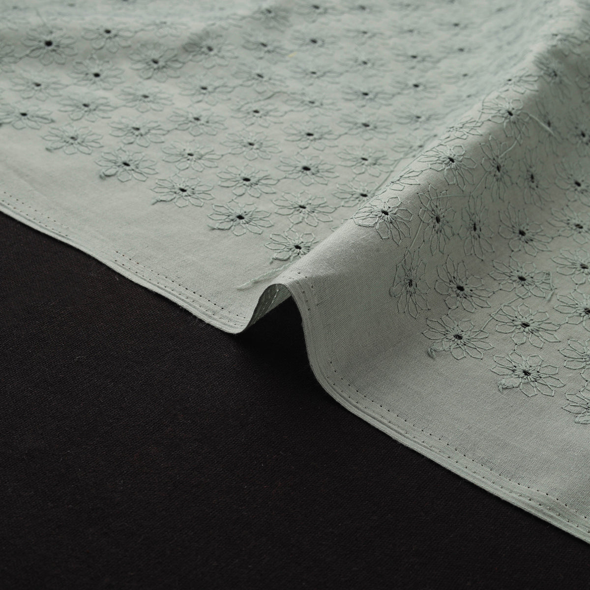 Floral Embroidered Cotton Hakoba Fabric 15