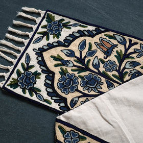 Original Kashmiri Chain Stitch Crewel Hand Embroidery Dining Table Runner (5 x 1 Feet) 37