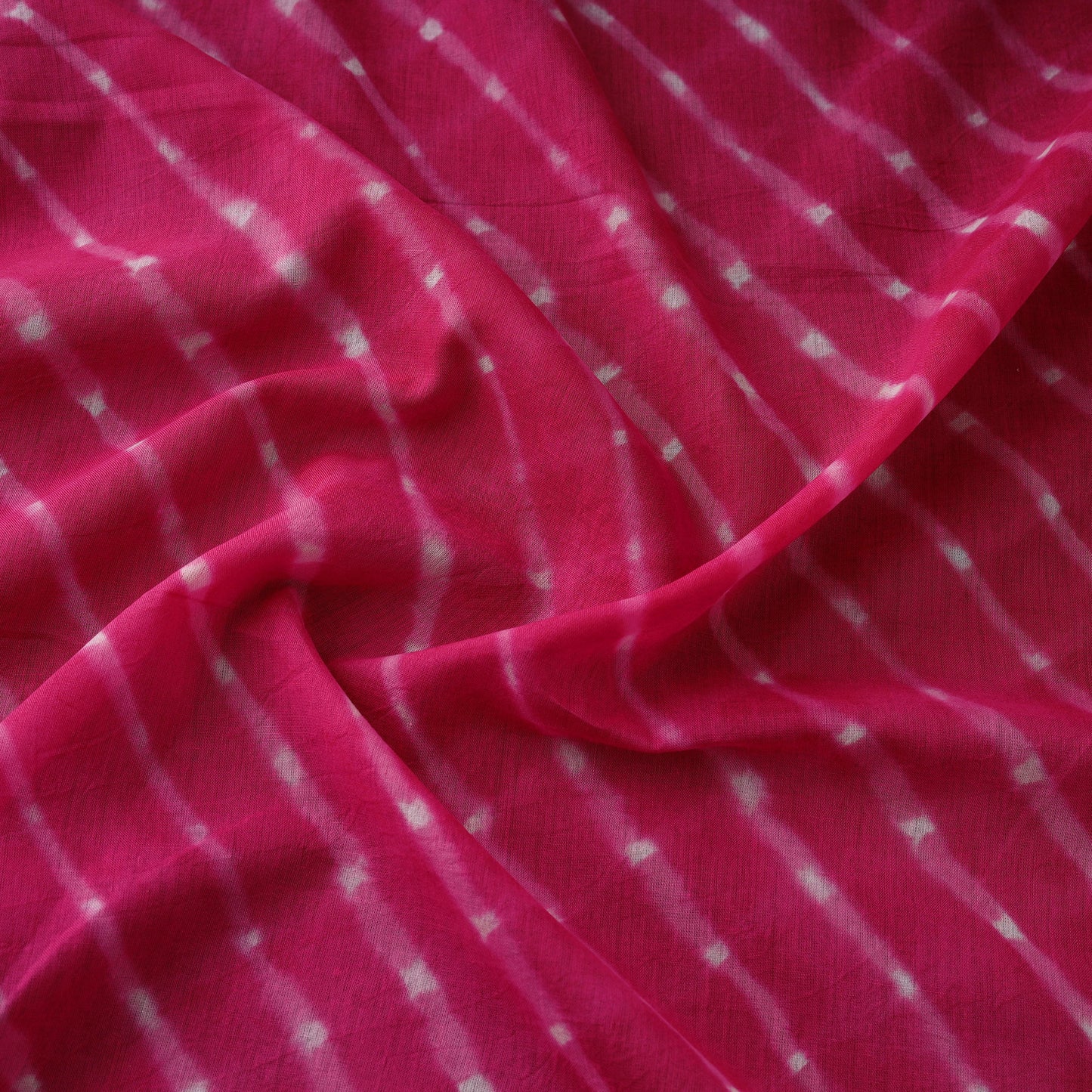 Pink - Leheriya Tie-Dye Mothra Mul Cotton Fabric 03