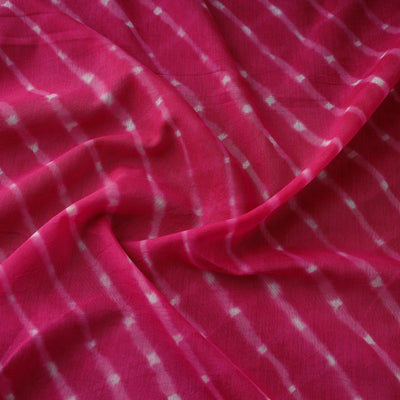 Pink - Leheriya Tie-Dye Mothra Mul Cotton Fabric 03