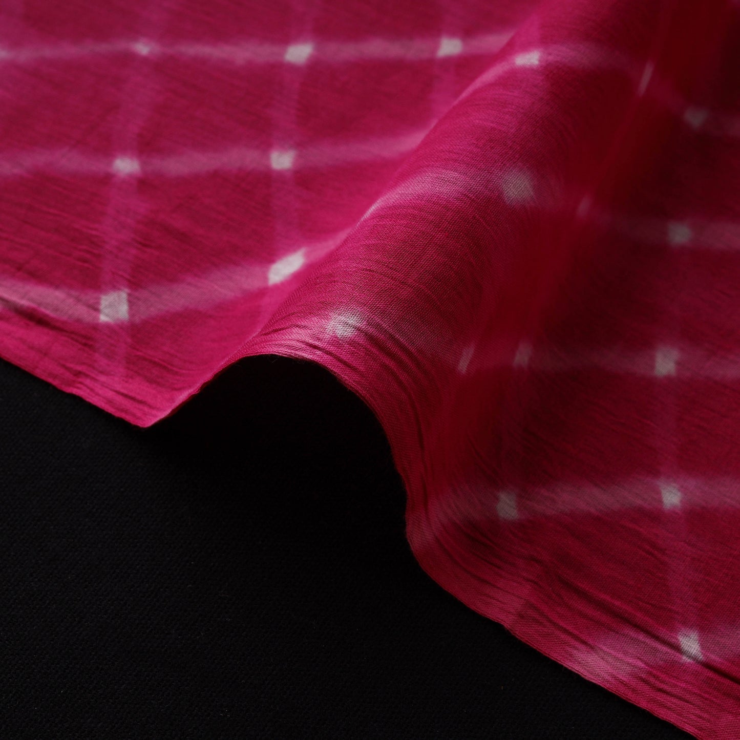 Pink - Leheriya Tie-Dye Mothra Mul Cotton Fabric 03