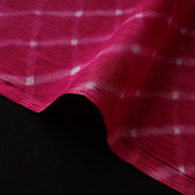 Pink - Leheriya Tie-Dye Mothra Mul Cotton Fabric 03