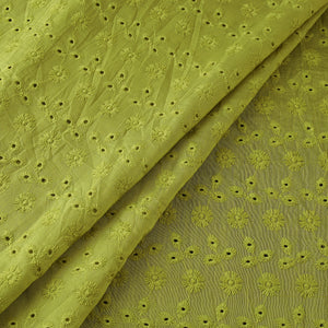 Green - Floral Embroidered Cotton Hakoba Fabric 17