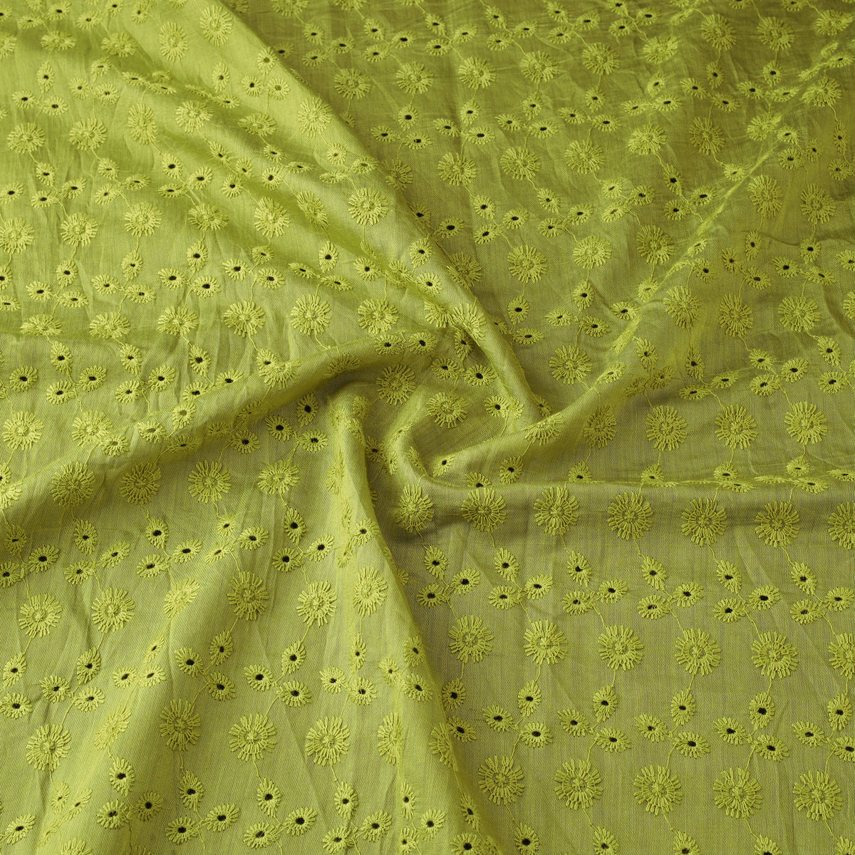 Floral Embroidered Cotton Hakoba Fabric 17