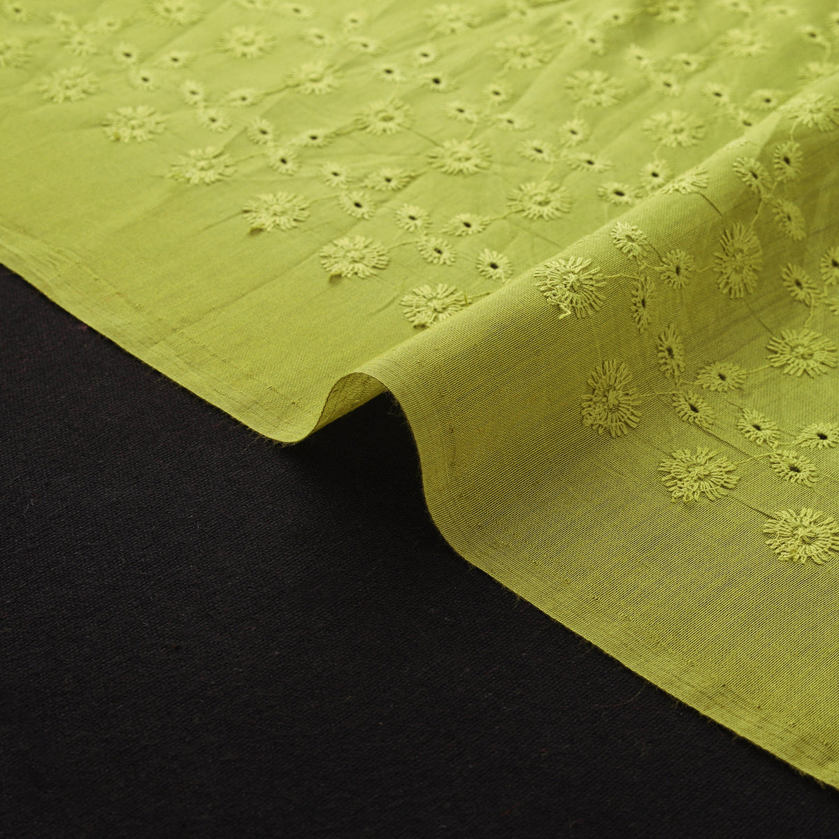 Floral Embroidered Cotton Hakoba Fabric 17