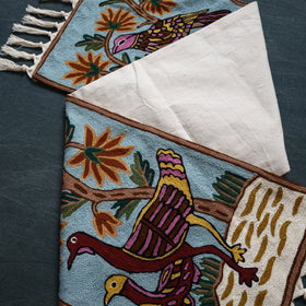 Original Kashmiri Chain Stitch Crewel Hand Embroidery Dining Table Runner (4 x 1 Feet) 38
